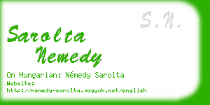 sarolta nemedy business card